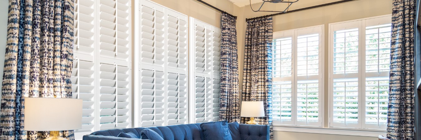 Interior shutters in Cape Charles living room